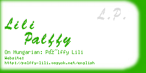 lili palffy business card